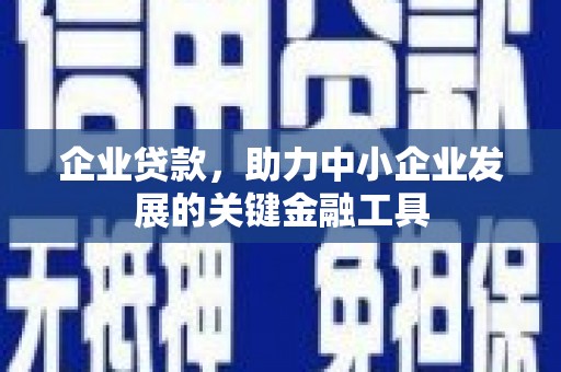 河曲企业贷款，助力中小企业发展的关键金融工具