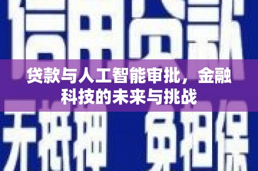 河曲贷款与人工智能审批，金融科技的未来与挑战