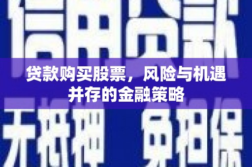 河曲贷款购买股票，风险与机遇并存的金融策略