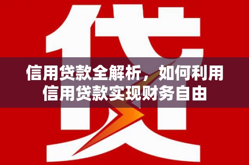 河曲信用贷款全解析，如何利用信用贷款实现财务自由